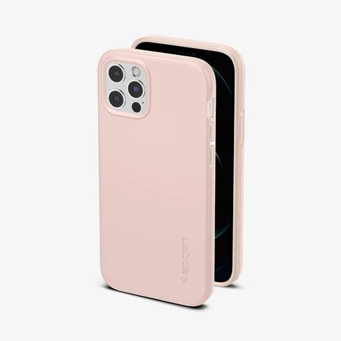 ACS01612 - iPhone 12 Pro Max Case Thin Fit in black showing the back